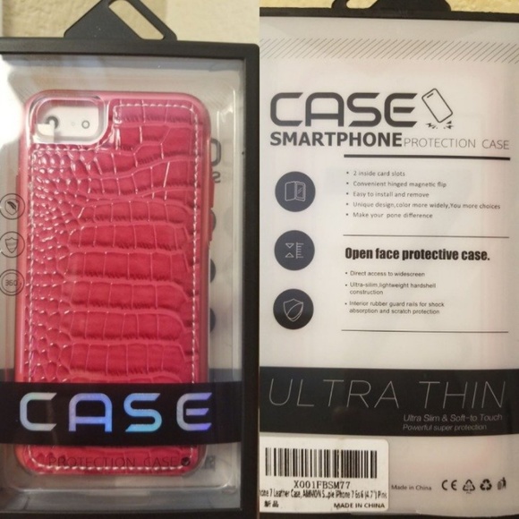 Crocodile Leather iPhone 7/6 (4.7’’)Pink - Picture 6 of 8